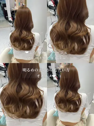 ロング カラー 𝑹𝒊𝒉𝒐🎀 名駅/大人韓国ヘアのヘアスタイル