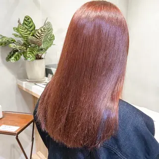 ミディアム カラー 艶透明感カラー/ ルーズパーマ/田中のヘアスタイル