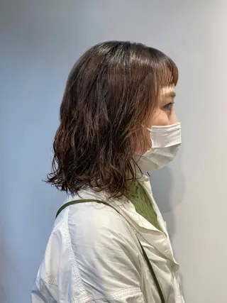 ミディアム パーマ ヘアアレンジ Chlan岡本 坂本のヘアスタイル