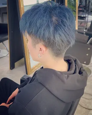 ショート カラー パーマ ヘアアレンジ メンズ ❤️可愛いハイトーン を造る❤️AKIRAのヘアスタイル