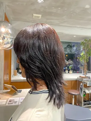 ミディアム カラー porto まなみのヘアスタイル