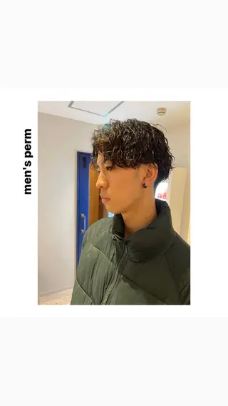 ショート パーマ メンズ hiro【沿線で叶う 似合わせhair】のヘアスタイル