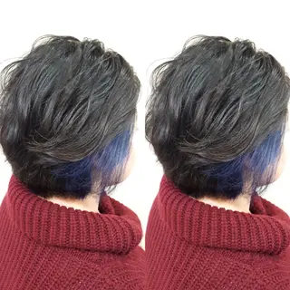 ショート カラー hair studio  jyym's所属・ボーイッシュ美容師 刈り上げ/ショートのヘアスタイル