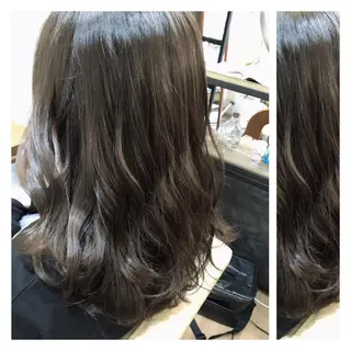 ミディアム カラー 【mokuオーナー】 ちはるのヘアスタイル