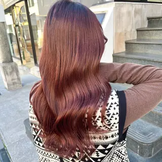 ロング カラー ブリーチなし✨艶髪 カラー𓃲YAGIのヘアスタイル