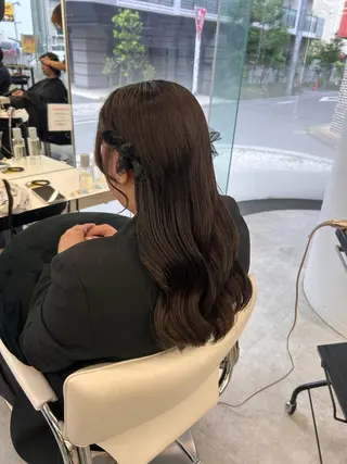 ロング ヘアアレンジ はるか/透明感暗髪 /ヘアアレンジ🤍のヘアスタイル
