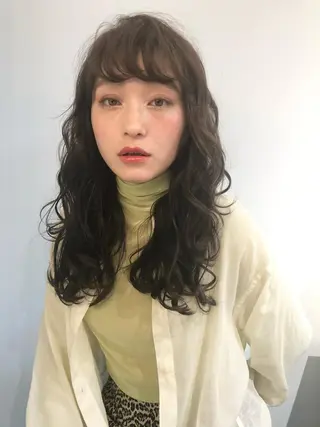 セミロング パーマ 朝がラクになるパーマ トウバルタイキのヘアスタイル