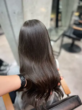 ロング カラー 髪質改善/堀江 ケアカラーtoshiのヘアスタイル