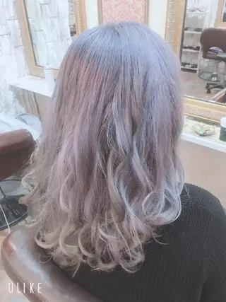 セミロング カラー 岩谷/ブリーチ 🪽透明感カラーのヘアスタイル