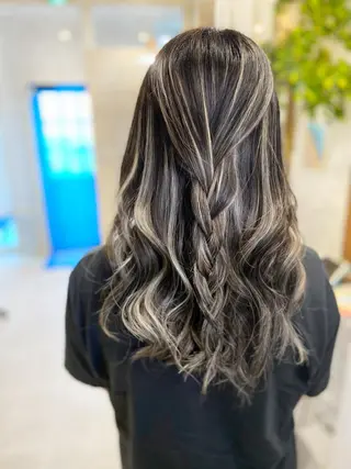 ミディアム カラー ヘアアレンジ 次世代シールエクステ 錦糸町 小泉 朋之のヘアスタイル