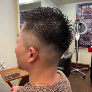 ショート メンズ 堀江/レイヤーカット /髪質改善のヘアスタイル