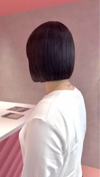 ミディアム ボブ/タッセルボブ /縮毛矯正/瑞月のヘアスタイル