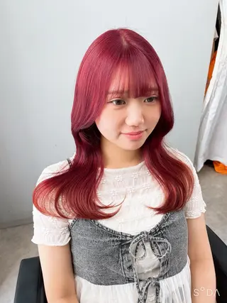 セミロング カラー 🎀透明感 カラー🎀ミズキのヘアスタイル