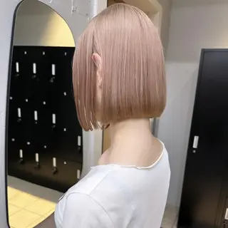 カラー ミディアム ♡韓国ヘア♡ ブリーチ✨ハイトーンのヘアスタイル