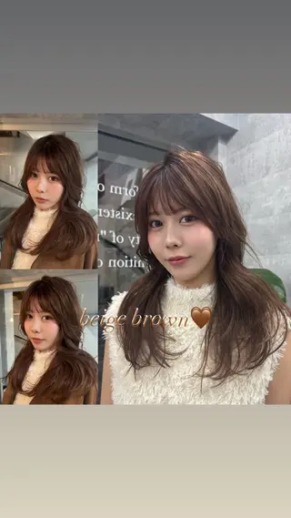 ロング カラー You/透明感カラー レイヤーカット/ボブのヘアスタイル