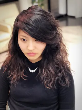 ミディアム カラー パーマ ヘアアレンジ メンズ キッズ ネイル マツエク・マツパ ドライ カット✂️髪質改善のヘアスタイル