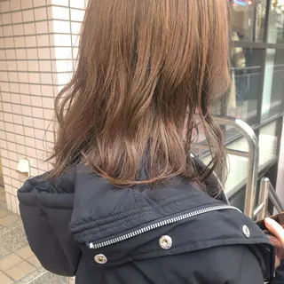 ミディアム カラー パーマ ヘアアレンジ メンズ ネイル マツエク・マツパ 天神レイヤーカット No.1💖マユカのヘアスタイル