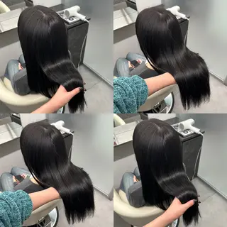 セミロング カラー 江坂トレンド韓国風 髪質改善shinoのヘアスタイル