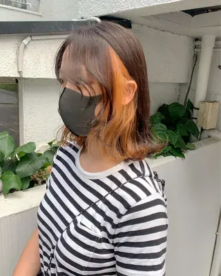 ミディアム カラー ヘアアレンジ 憧れの艶ハイトーンへ 🌙サイダサキのヘアスタイル