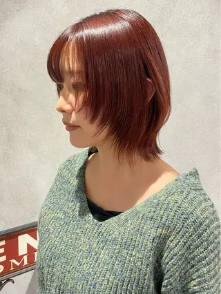ミディアム カラー yumemiレイヤー ‎✴︎ 透明感カラーのヘアスタイル