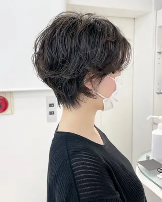 ショート パーマ 【レイヤーカット】 キサヌキミワのヘアスタイル