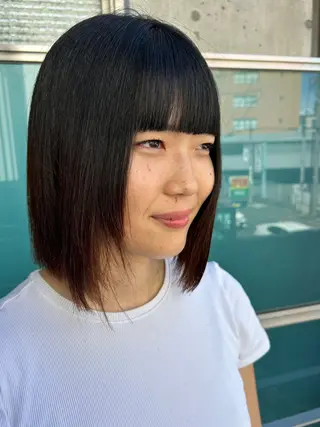 セミロング カラー 久木原 ゆりのヘアスタイル