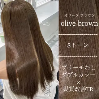 カラー 🤍ブリーチなし ブラウンhimi🤍のヘアスタイル