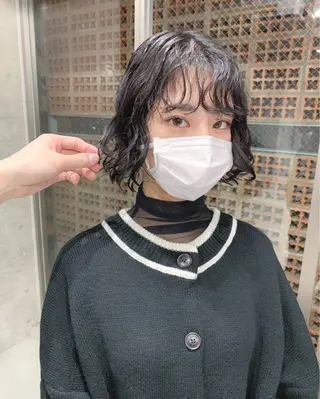 パーマ ボブパーマコテ巻き風 パーマNo1深江秀平のヘアスタイル