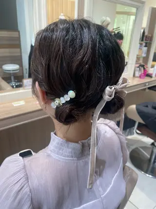 ミディアム ヘアアレンジ 韓国ヘアメイク🎀/ 縮毛矯正✨山本媛香のヘアスタイル