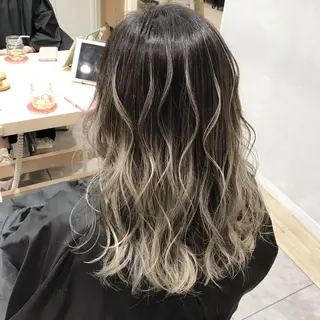 セミロング カラー LUSTRE クロサワのヘアスタイル