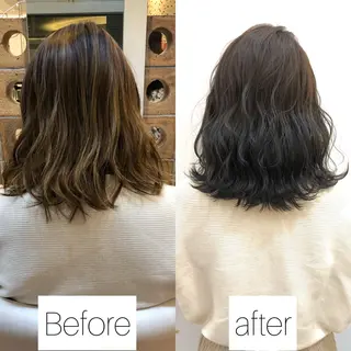 ミディアム カラー ✨髪質改善専門店✨ QOLU✨のヘアスタイル