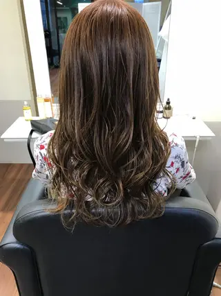 ロング カラー パーマ ヘアアレンジ 成松 勇治のヘアスタイル