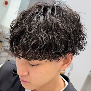 ミディアム パーマ ヘアアレンジ メンズ fifth 石川 凪のヘアスタイル