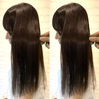 ロング 髪質改善 髪質改善カラーのヘアスタイル