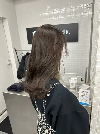 セミロング カラー 古田 昂也のヘアスタイル