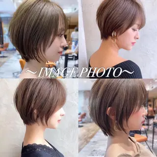 ショート カラー ヘアアレンジ 🌈小顔似合わせ SHIHO🌈のヘアスタイル