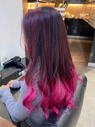 ロング カラー ヘアアレンジ 烏山 達也のヘアスタイル