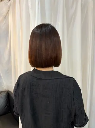 ミディアム カラー 顔周りカット ピンク カラー🩰りりのヘアスタイル