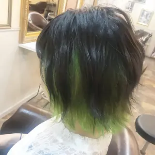 ミディアム カラー 岩谷/ブリーチ 🪽透明感カラーのヘアスタイル