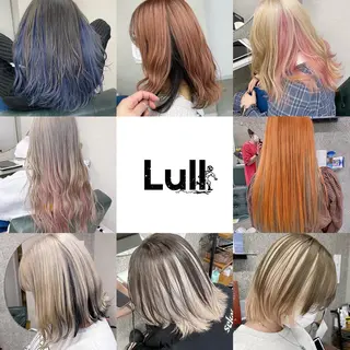 ミディアム カラー Lull1人美容室 バレイヤージュのヘアスタイル
