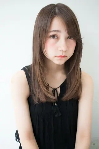 ミディアム セミロング ロング カラー パーマ 内藤 達也のヘアスタイル