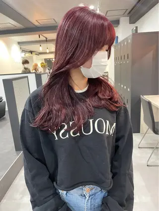 カラー 盛れる艶髪カラー Harusa🎀のヘアスタイル