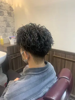 パーマ メンズ フリーランス理美容師 いさかのヘアスタイル