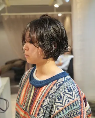 ショート パーマ はまだ かんたのヘアスタイル