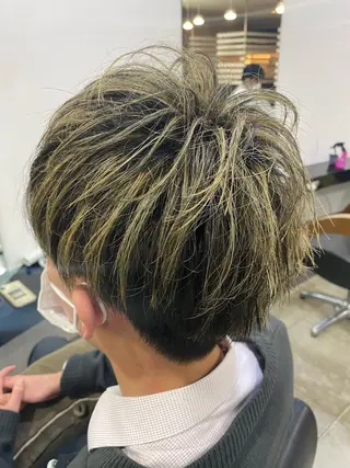 ショート カラー ヘアアレンジ メンズ 烏山 達也のヘアスタイル