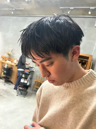 ショート メンズ 似合わせパーマ 鮫島竜海のヘアスタイル