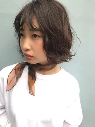 ミディアム カラー 骨格診断🍃ショート /ショートボブ✨岡元のヘアスタイル