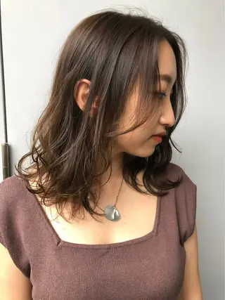 セミロング カラー SHOEI 【nero】のヘアスタイル
