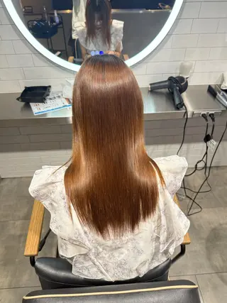 セミロング ハイトーンカラー 縮毛矯正/ジャックのヘアスタイル