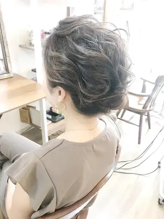 セミロング ヘアアレンジ キッズ 早朝✨ヘアセット 着付け/清水玲歌のヘアスタイル